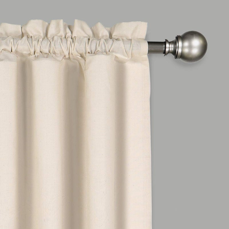 VUE Kingsbury Short Valance Small Window Curtains Bathroom, Living Room and Kitchens, 52" x 14", Natural - Image 2